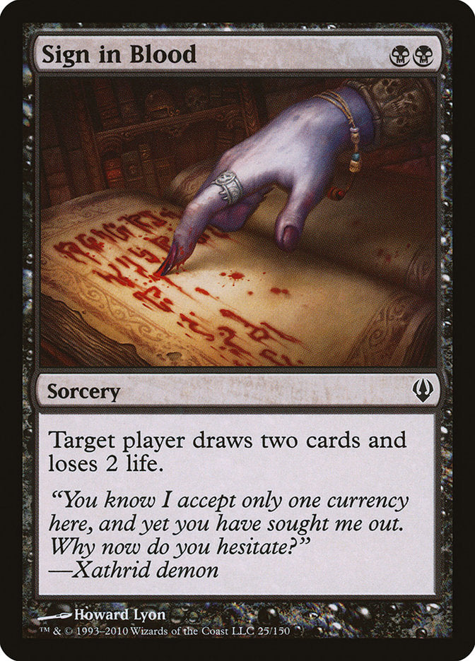 Sign in Blood [Archenemy] | Game Haven TX