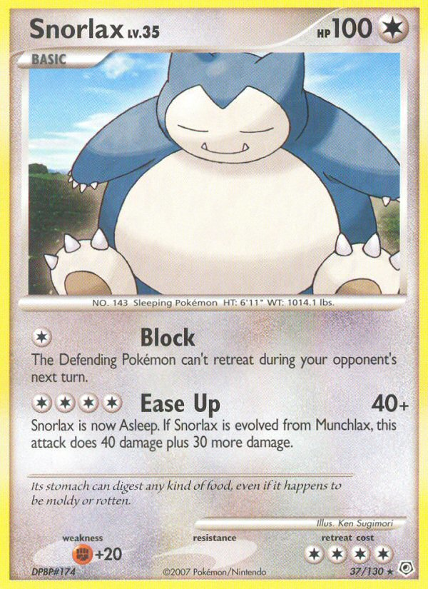 Snorlax (37/130) [Diamond & Pearl: Base Set] | Game Haven TX