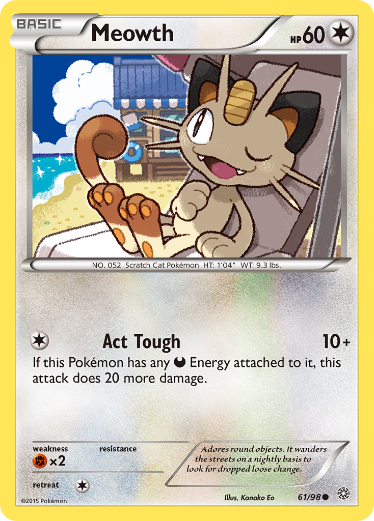 Meowth (61/98) [XY: Ancient Origins] | Game Haven TX