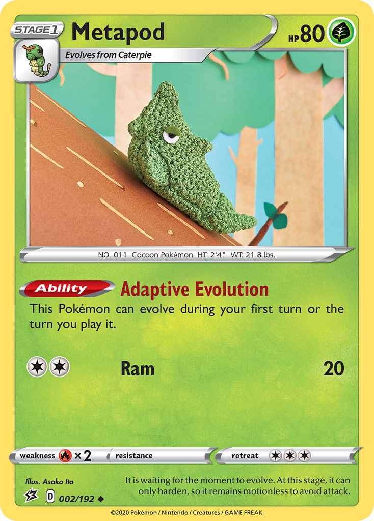 Metapod (002/192) [Sword & Shield: Rebel Clash] | Game Haven TX