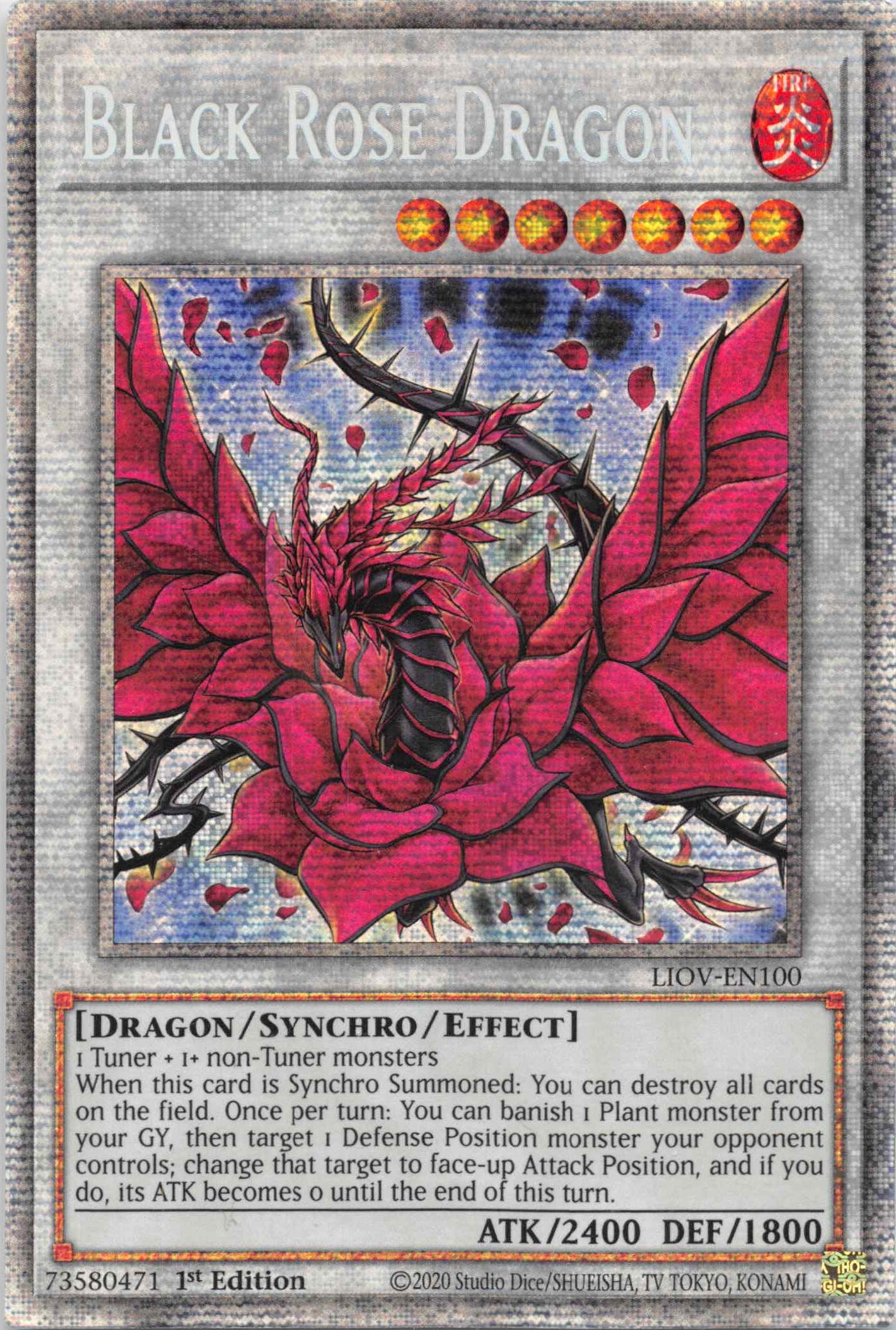 Black Rose Dragon [LIOV-EN100] Starlight Rare | Game Haven TX