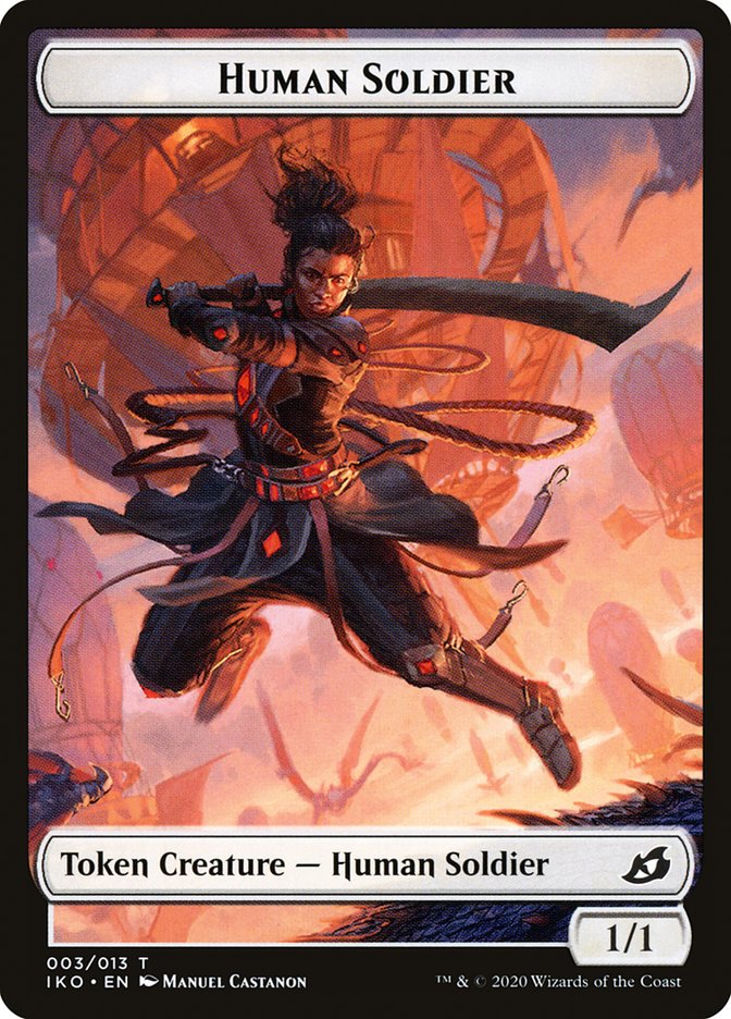 Human Soldier (003/013) [Ikoria: Lair of Behemoths Tokens] | Game Haven TX