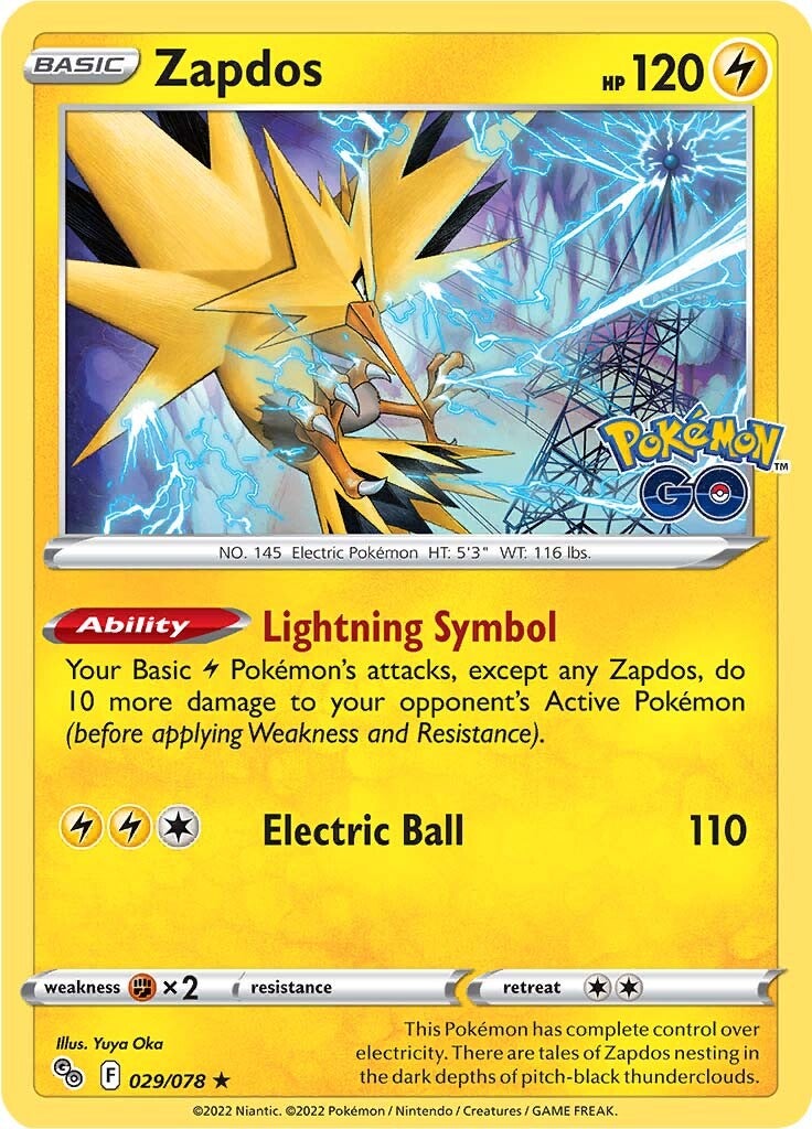Zapdos (029/078) [Pokémon GO] | Game Haven TX