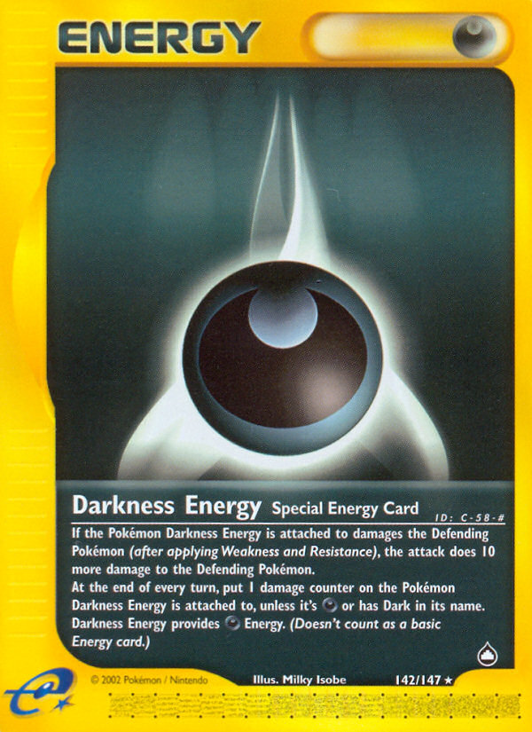 Darkness Energy (142/147) [Aquapolis] | Game Haven TX