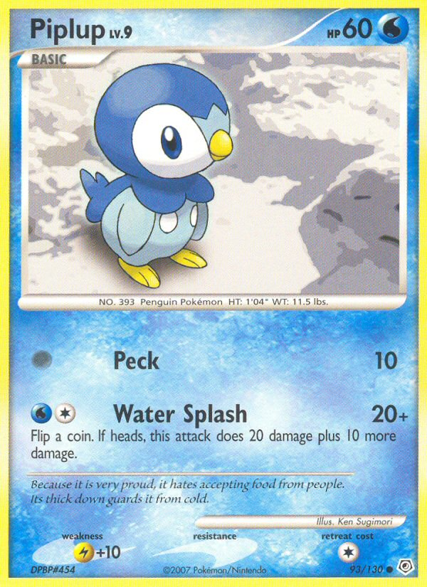 Piplup (93/130) [Diamond & Pearl: Base Set] | Game Haven TX