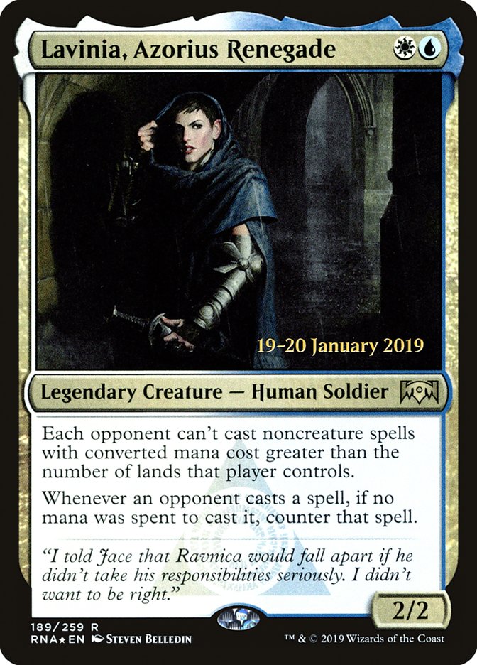 Lavinia, Azorius Renegade [Ravnica Allegiance Promos] | Game Haven TX