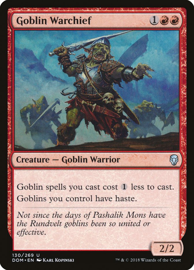 Goblin Warchief [Dominaria] | Game Haven TX