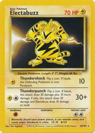 Electabuzz (20/102) [Base Set Unlimited] | Game Haven TX