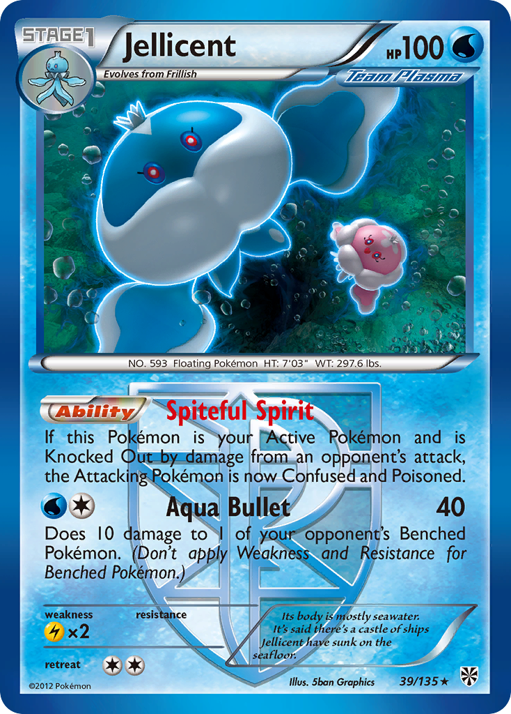 Jellicent (39/135) [Black & White: Plasma Storm] | Game Haven TX