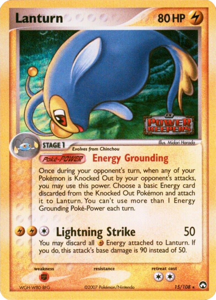 Lanturn (15/108) (Stamped) [EX: Power Keepers] | Game Haven TX