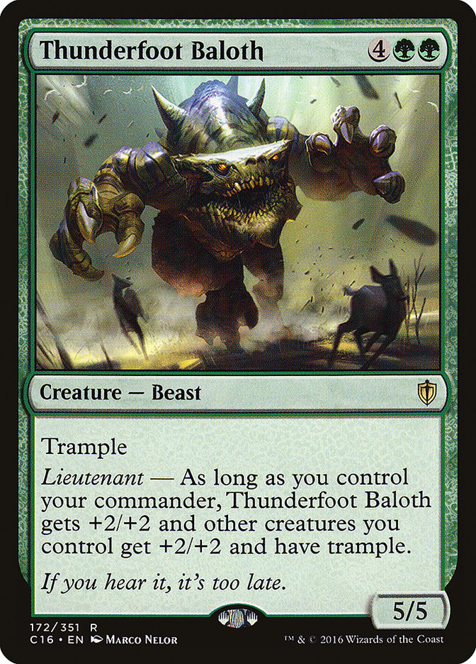 Thunderfoot Baloth [Commander 2016] | Game Haven TX