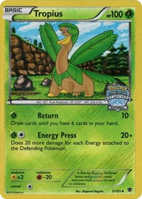 Tropius (5/101) (National Championship Staff Promo) [Black & White: Plasma Blast] | Game Haven TX