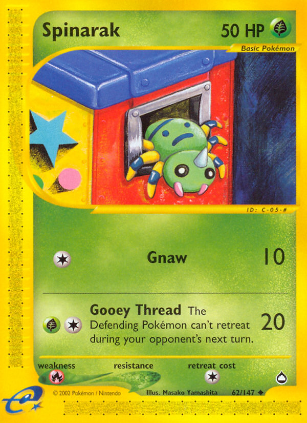 Spinarak (62/147) [Aquapolis] | Game Haven TX