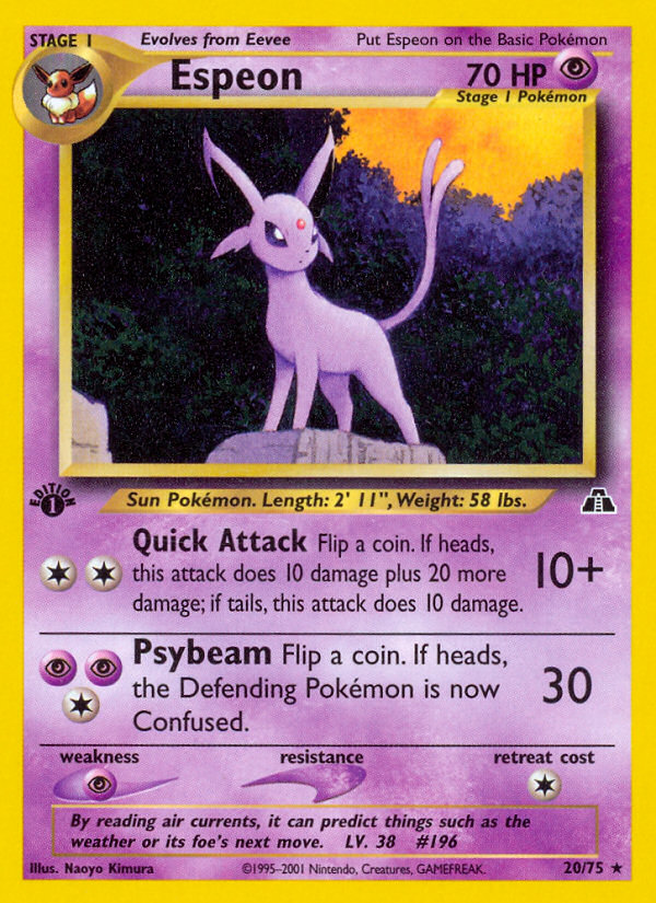 Espeon (20/75) [Neo Discovery 1st Edition] | Game Haven TX