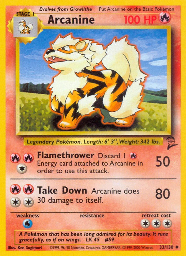 Arcanine (33/130) [Base Set 2] | Game Haven TX