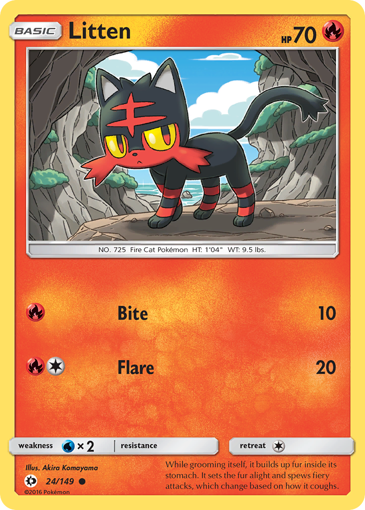 Litten (24/149) [Sun & Moon: Base Set] | Game Haven TX