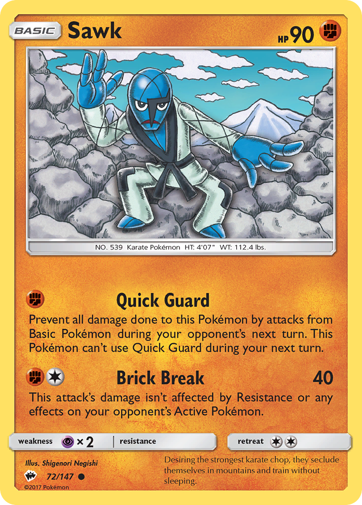 Sawk (72/147) [Sun & Moon: Burning Shadows] | Game Haven TX