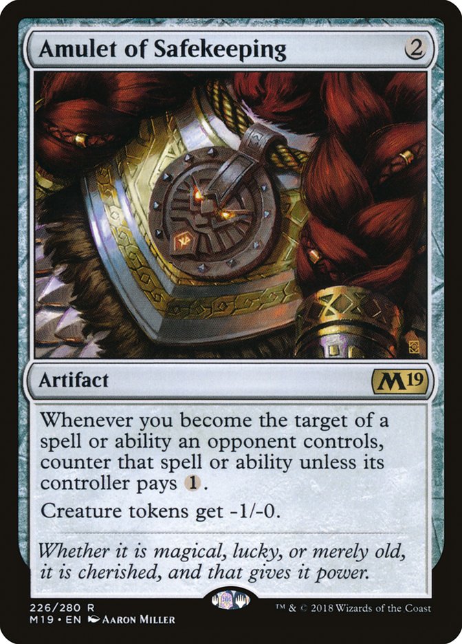 Amulet of Safekeeping [Core Set 2019] | Game Haven TX