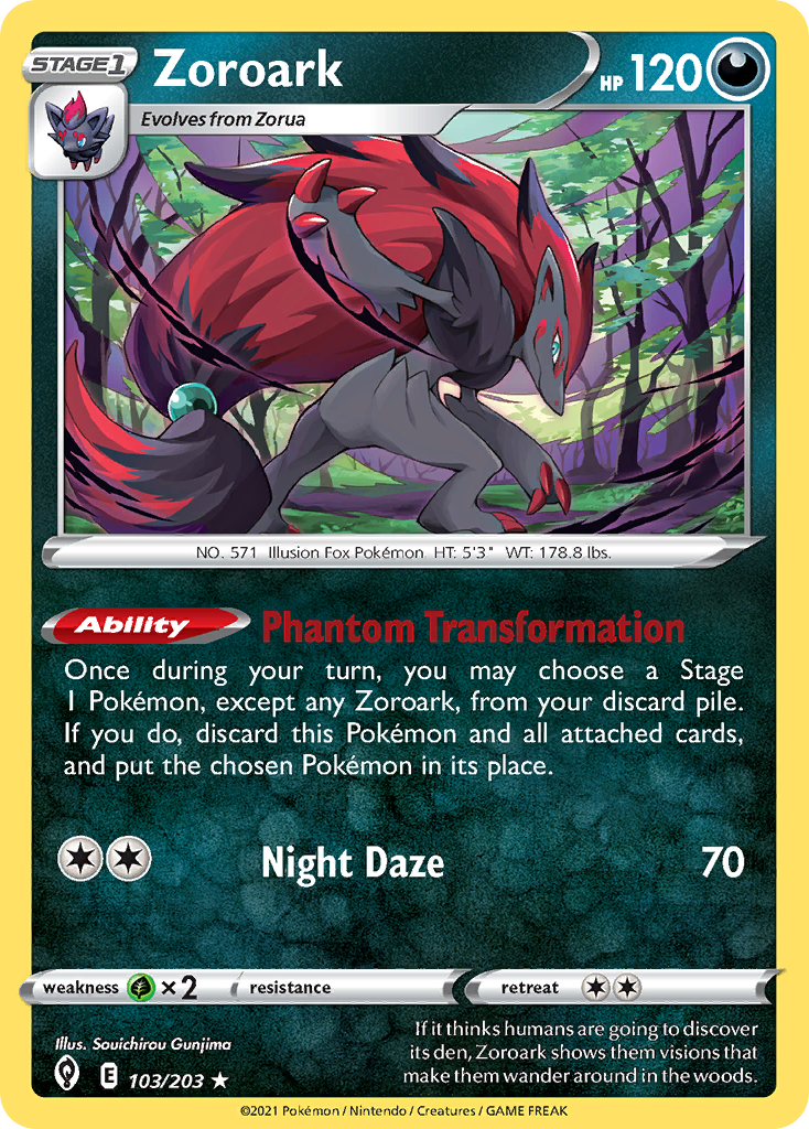 Zoroark (103/203) (Theme Deck Exclusive) [Sword & Shield: Evolving Skies] | Game Haven TX