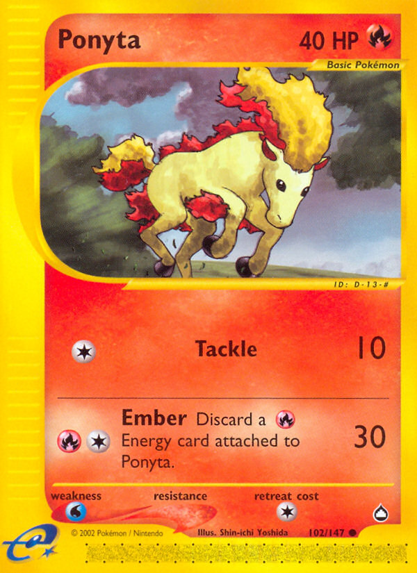Ponyta (102/147) [Aquapolis] | Game Haven TX