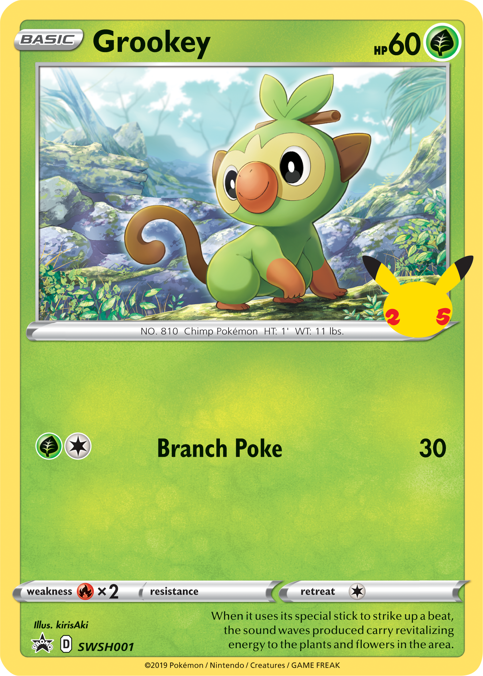 Grookey (SWSH001) (Jumbo Card) [First Partner Pack] | Game Haven TX