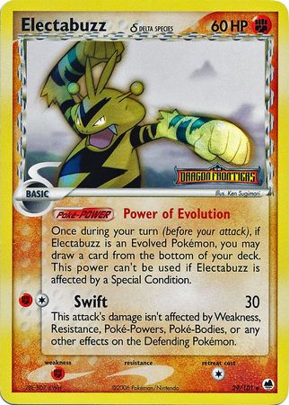Electabuzz (29/101) (Delta Species) (Stamped) [EX: Dragon Frontiers] | Game Haven TX