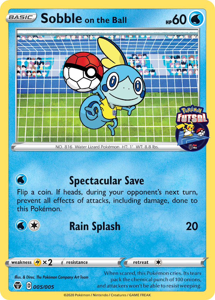 Sobble on the Ball (005/005) [Pokemon Futsal Collection] | Game Haven TX