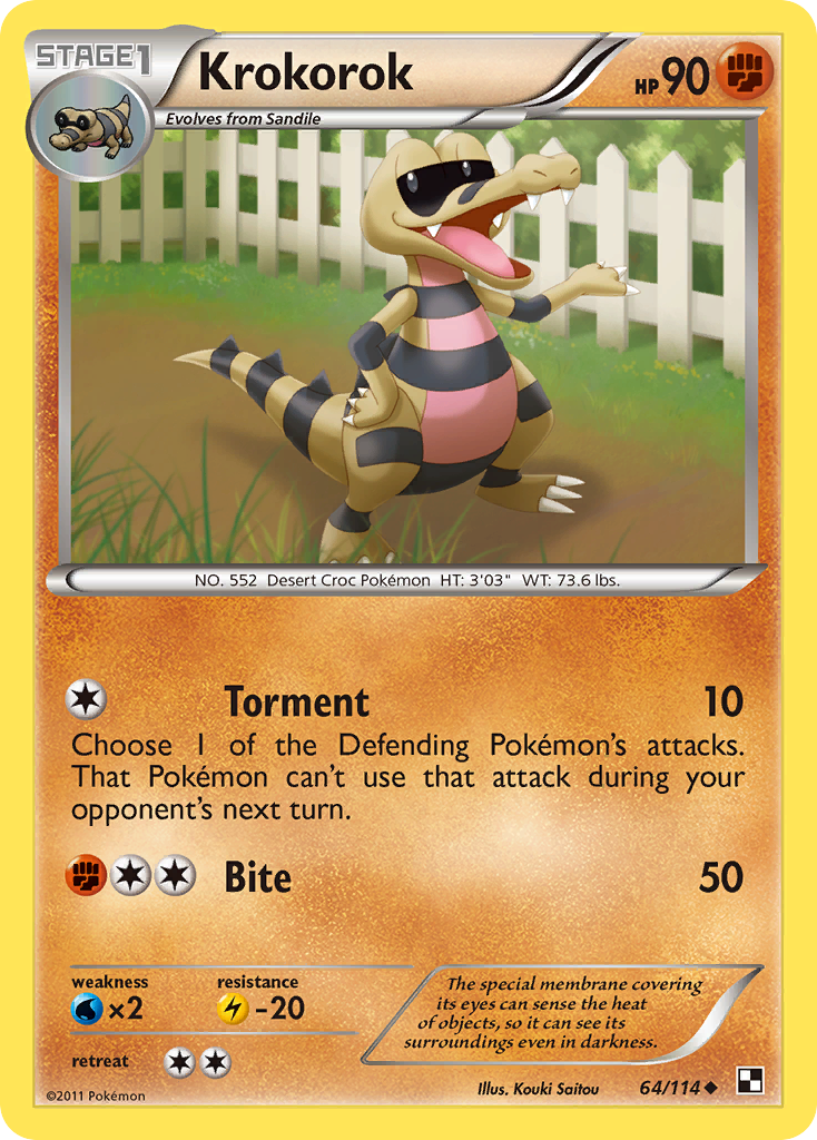 Krokorok (64/114) [Black & White: Base Set] | Game Haven TX