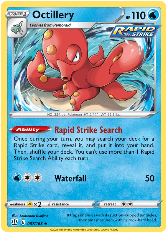Octillery (037/163) (Theme Deck Exclusive) [Sword & Shield: Battle Styles] | Game Haven TX