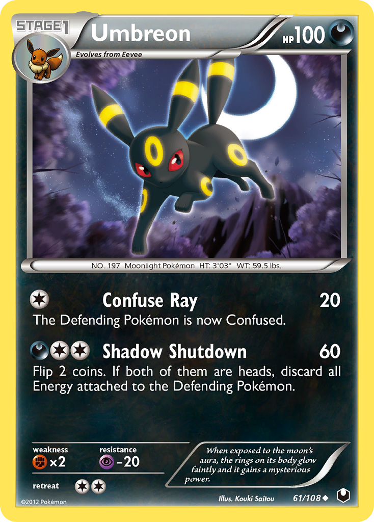 Umbreon (61/108) [Black & White: Dark Explorers] | Game Haven TX