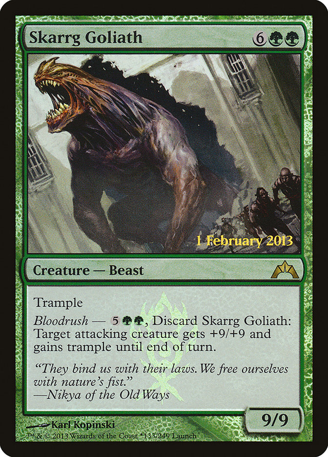 Skarrg Goliath (Launch) [Gatecrash Prerelease Promos] | Game Haven TX