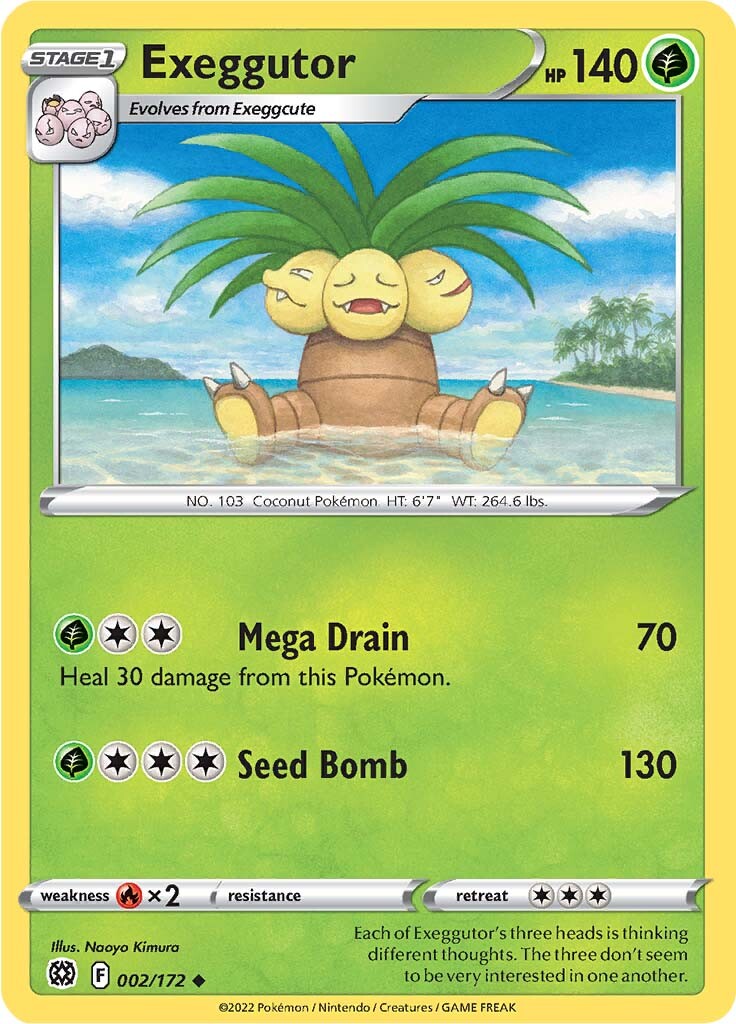 Exeggutor (002/172) [Sword & Shield: Brilliant Stars] | Game Haven TX