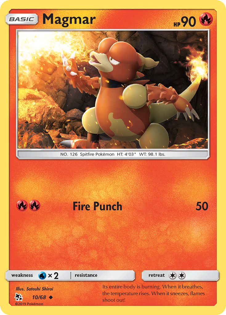 Magmar (10/68) [Sun & Moon: Hidden Fates] | Game Haven TX