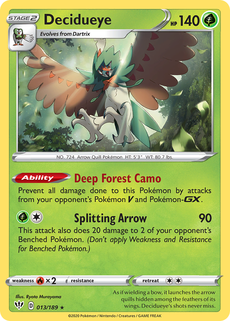 Decidueye (013/189) [Sword & Shield: Darkness Ablaze] | Game Haven TX