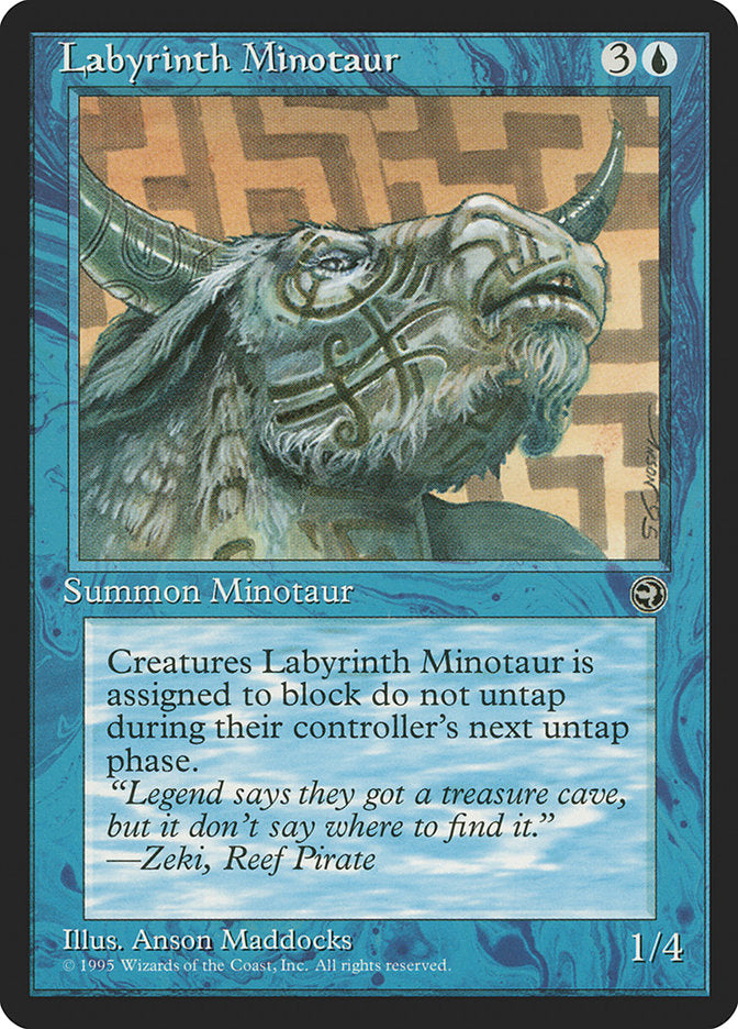 Labyrinth Minotaur (Zeki Flavor Text) [Homelands] | Game Haven TX