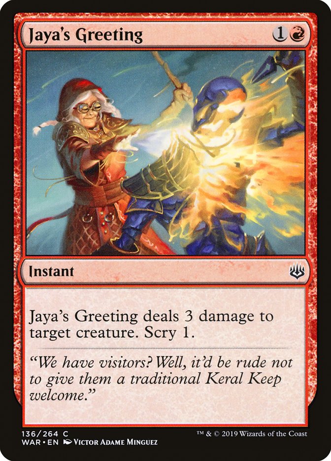 Jaya's Greeting [War of the Spark] | Game Haven TX