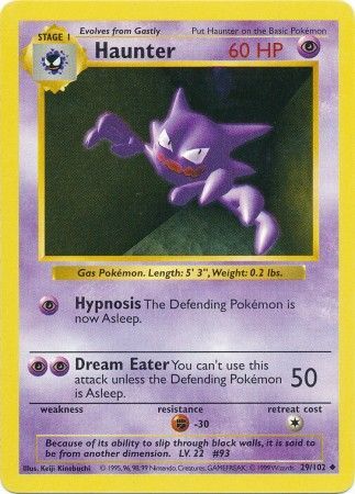 Haunter (29/102) [Base Set Shadowless Unlimited] | Game Haven TX