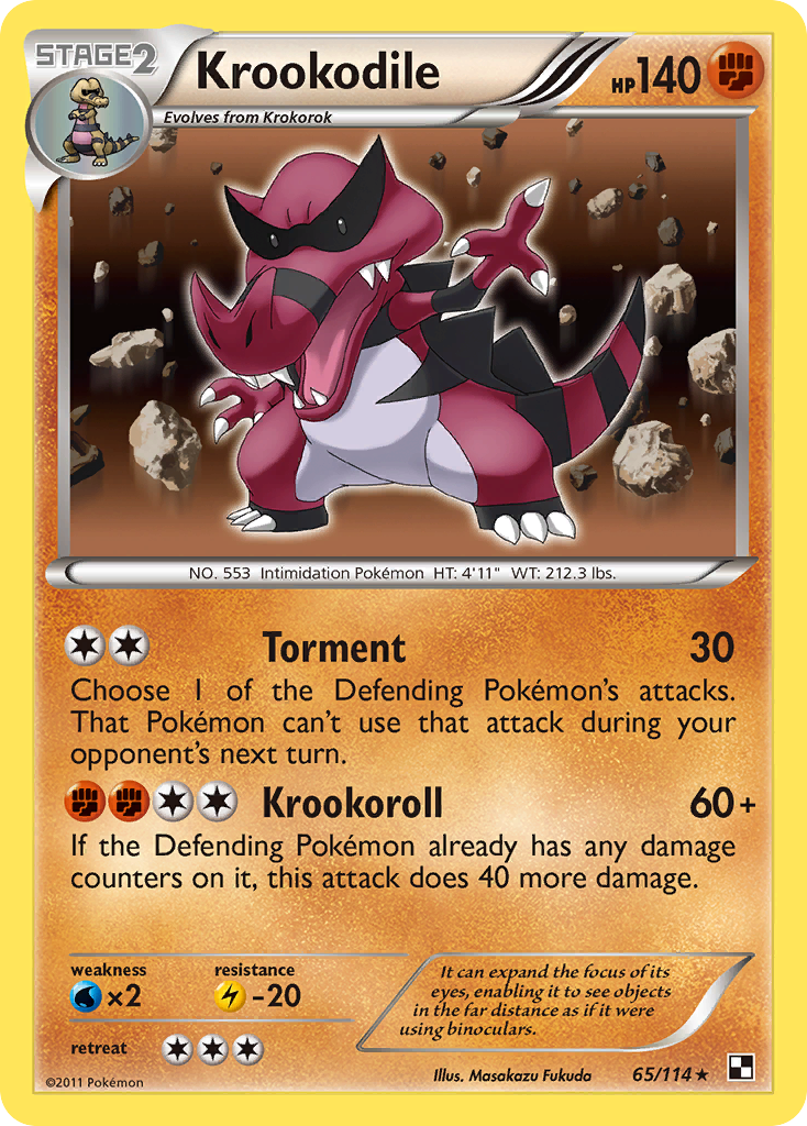 Krookodile (65/114) [Black & White: Base Set] | Game Haven TX