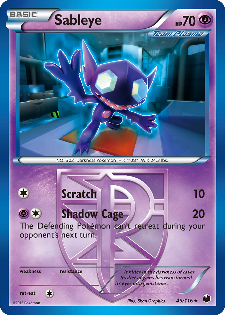 Sableye (49/116) [Black & White: Plasma Freeze] | Game Haven TX