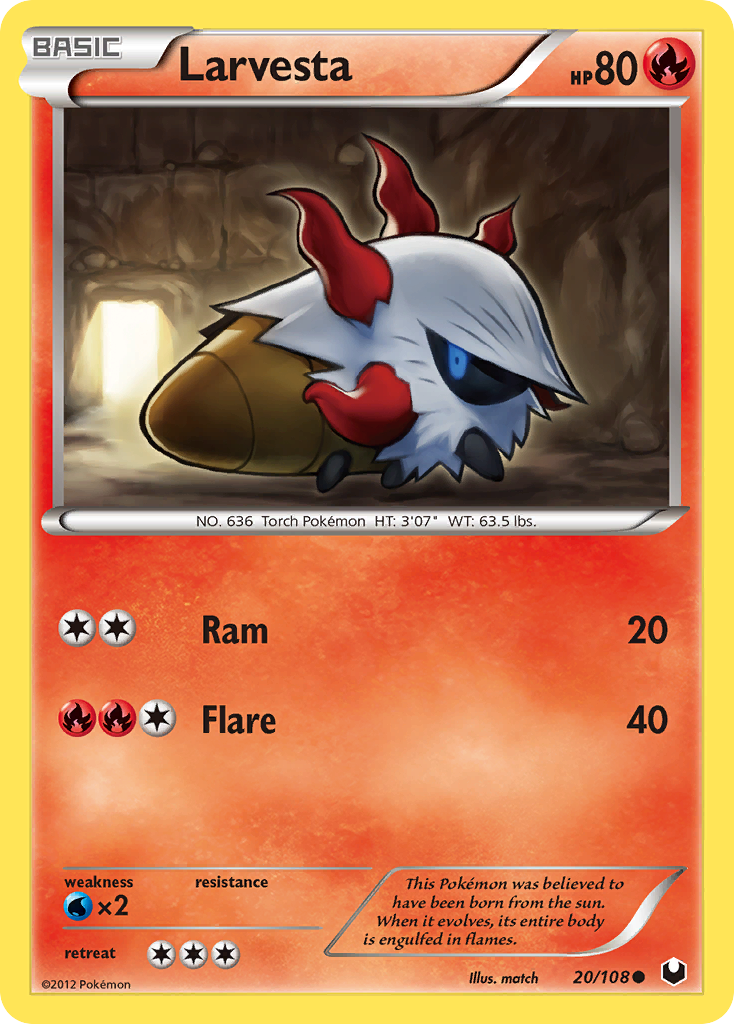 Larvesta (20/108) [Black & White: Dark Explorers] | Game Haven TX