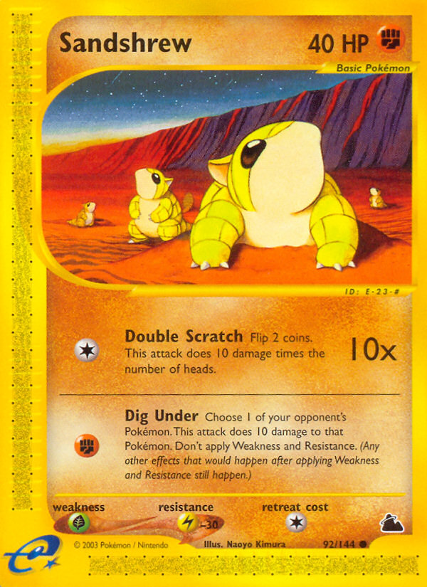 Sandshrew (92/144) [Skyridge] | Game Haven TX