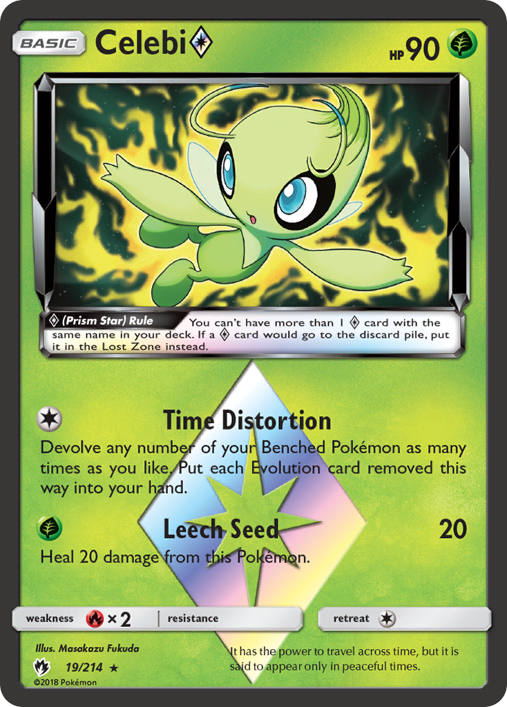 Celebi (19/214) (Prism Star) [Sun & Moon: Lost Thunder] | Game Haven TX