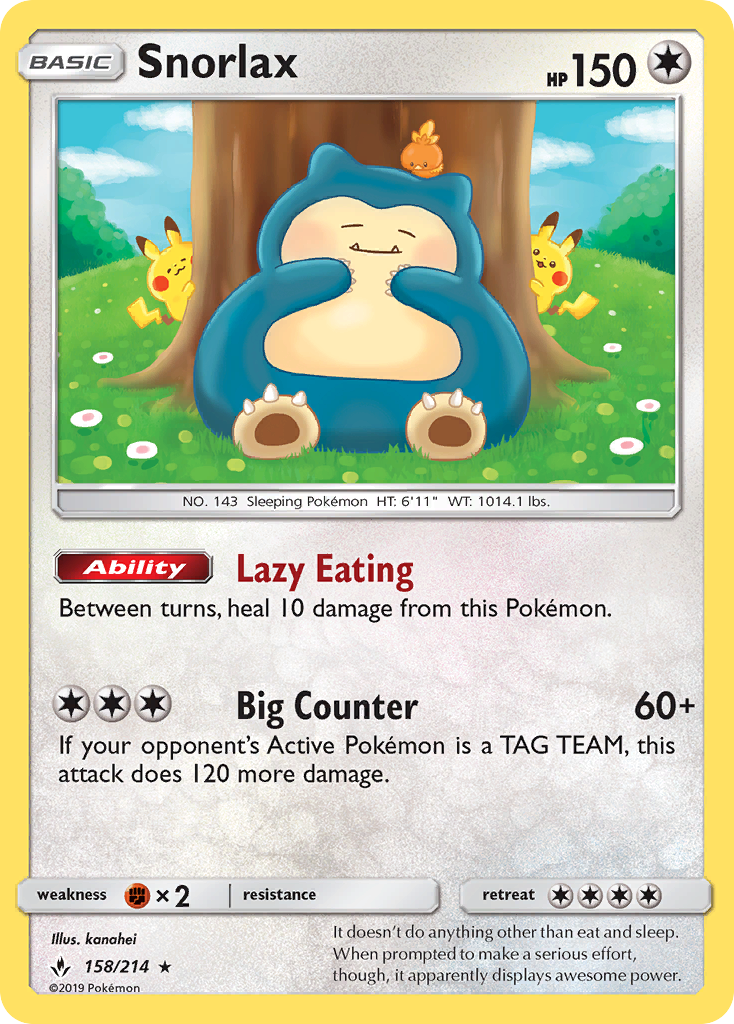 Snorlax (158/214) [Sun & Moon: Unbroken Bonds] | Game Haven TX