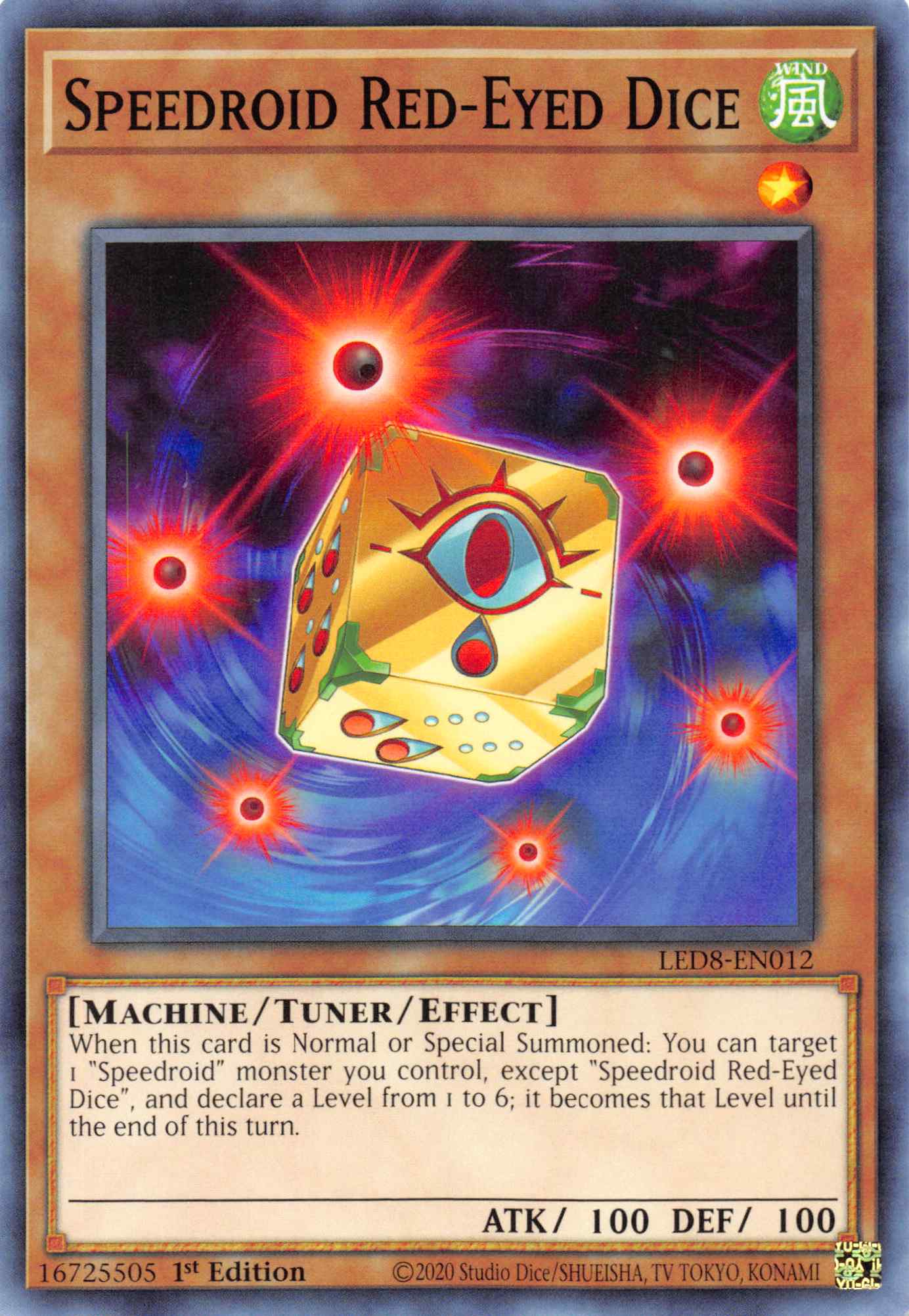 Speedroid Red-Eyed Dice [LED8-EN012] Common | Game Haven TX