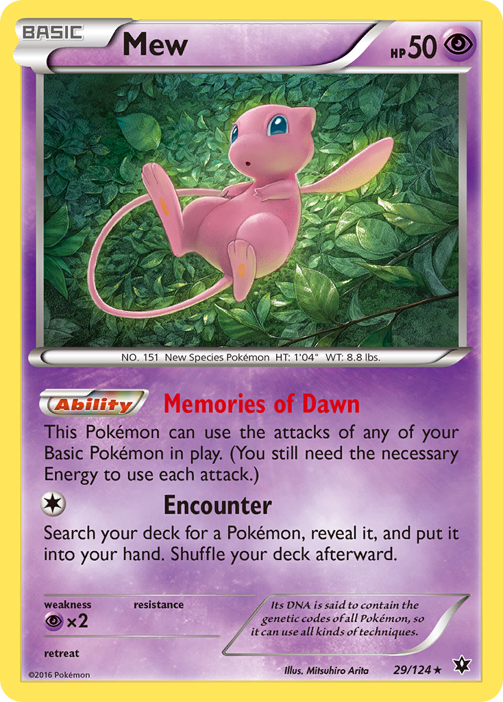Mew (29/124) [XY: Fates Collide] | Game Haven TX