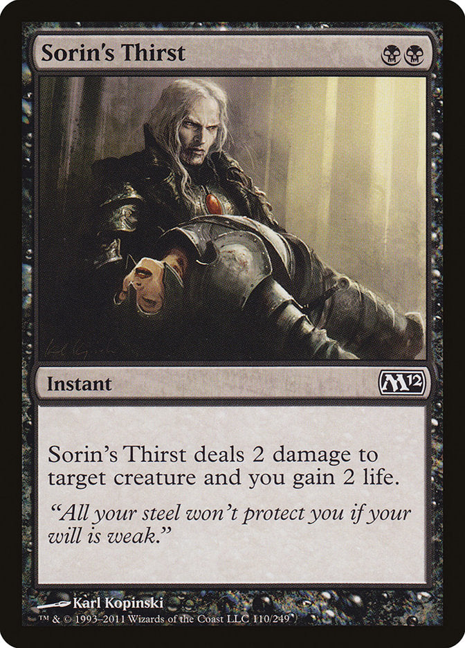 Sorin's Thirst [Magic 2012] | Game Haven TX
