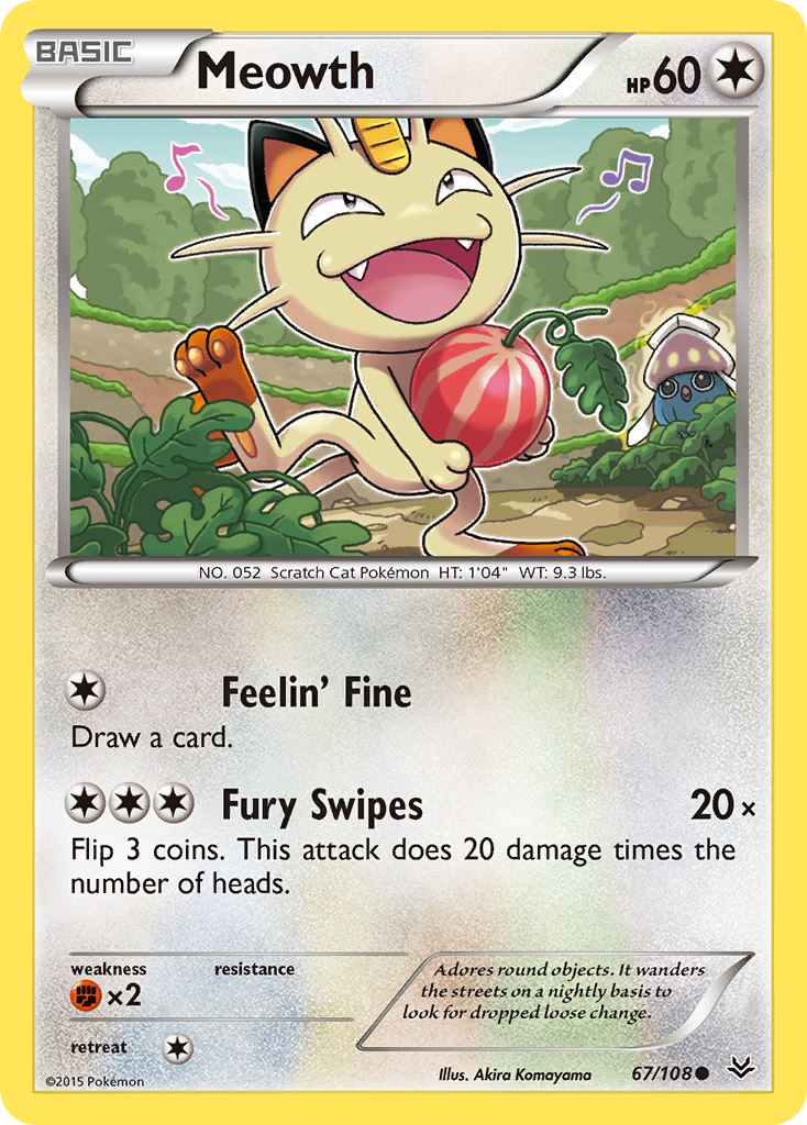 Meowth (67/108) [XY: Roaring Skies] | Game Haven TX