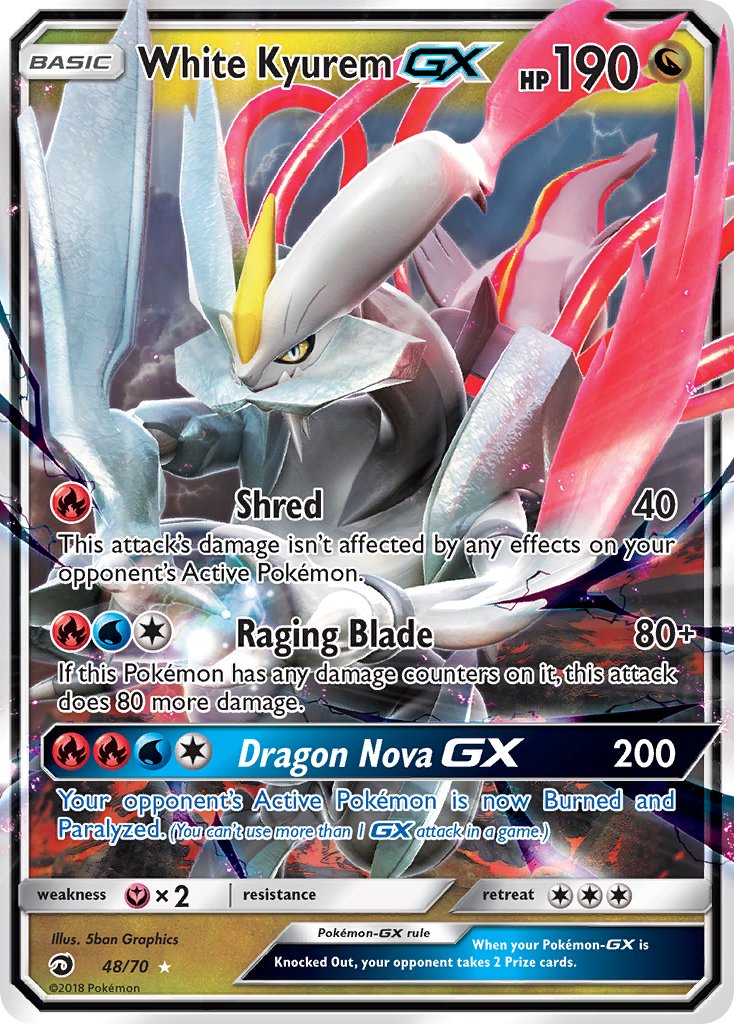 White Kyurem GX (48/70) [Sun & Moon: Dragon Majesty] | Game Haven TX