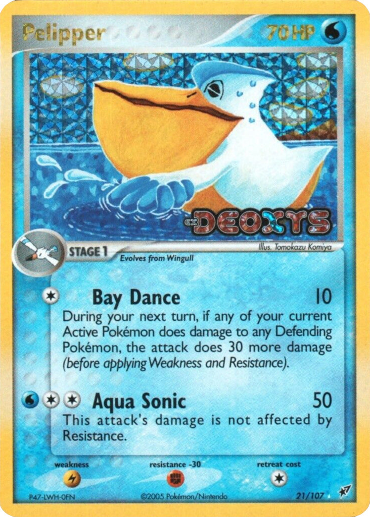 Pelipper (21/107) (Stamped) [EX: Deoxys] | Game Haven TX
