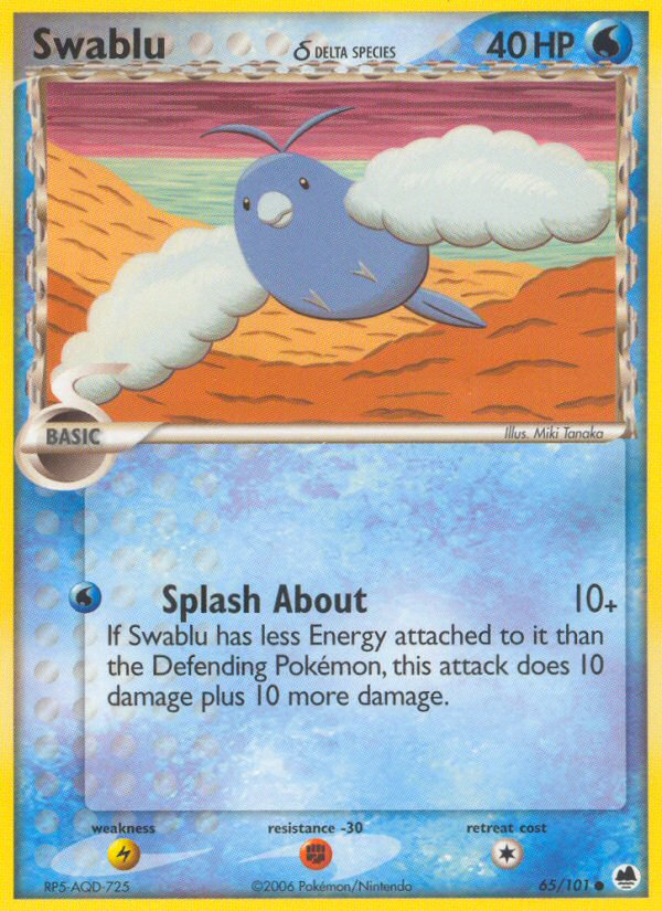 Swablu (65/101) (Delta Species) [EX: Dragon Frontiers] | Game Haven TX